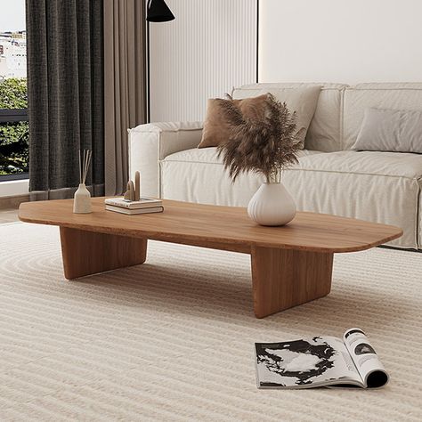 Sled Coffee Table, Wood Sled, Coffee Table Brown, Solid Wood Coffee Table, Bed In Living Room, Wood Coffee Table, Coffee Table Wayfair, Living Room Coffee Table, Wood Work