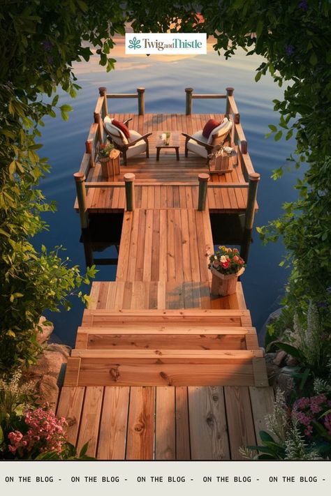 Build your dream dock house by the water. Discover design ideas that combine style and functionality. 🌸✨ #DreamDockHouse #WaterfrontDesign #DIYHome #HomeImprovement #NatureLovers We'd love to hear your perspective. Build A Dock, Pond Dock, House By The Water, Diy Dock, Building A Dock, Dock House, Lake Dock, Shed Roof, Humble Abode