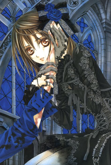 Matsuri Hino, Vampire Knight, Hino Matsuri Illustrations: Vampire Knight, Yuuki Cross Vampire Knight, Anime Character, Anime, Hair, Blue