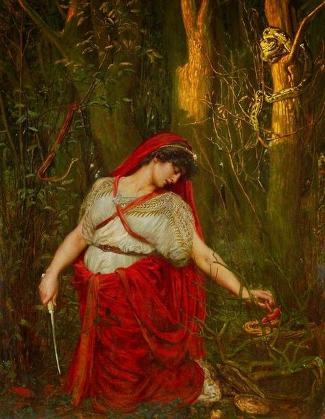 Pre Raphaelite Art: Medea the Sorceress - Val Prinsep 1880 Eleanor Of Aquitaine, The Sorceress, Pre Raphaelite Brotherhood, Pre Raphaelite Art, Dante Gabriel Rossetti, John Everett Millais, Pre Raphaelite, Lemon Verbena, A4 Poster