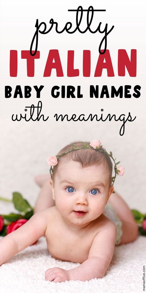 The cutest baby girl names. Pretty names for your baby girl. Italian Baby Girl Names, Baby Gurl Names, Greek Baby Girl Names, Strong Girl Names, Italian Girl Names, New Baby Girl Names, Italian Names