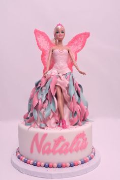 Barbie Fairy Cake, Barbie Themed Cake, Barbie Dress Cake, Barbie Doll Birthday Cake, Doll Birthday Cake, Barbie Birthday Cake, Barbie Fairy, Barbie Theme Party, Barbie Doll Cakes