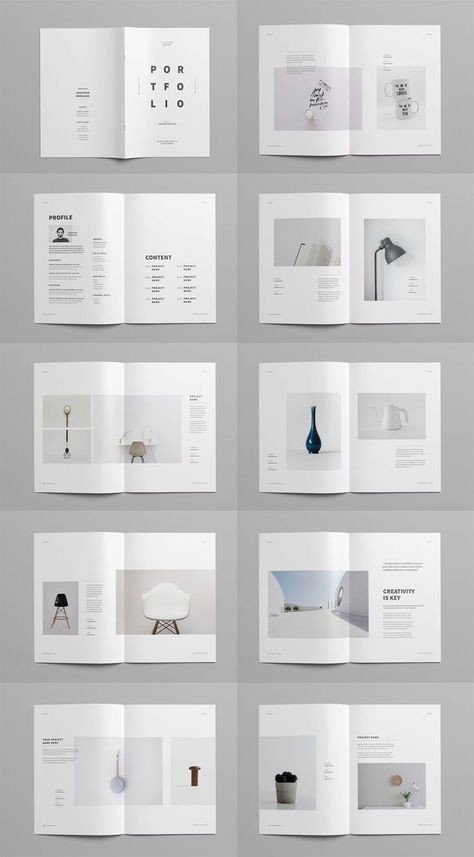 Minimal Portfolio Brochure Template InDesign. 38 Pages. Indesign Portfolio Template, Architecture Portfolio Template, Indesign Portfolio, Catalog Design Layout, Interior Design Portfolio Layout, Minimal Portfolio, Indesign Layout, Catalogue Layout, 포트폴리오 레이아웃