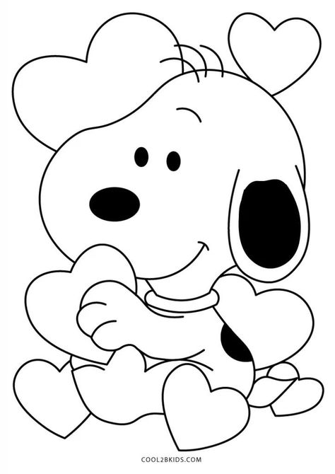 Printable Valentines Coloring Pages, Valentines Day Coloring Pages, Valentine Drawing, Snoopy Valentine, Valentines Day Drawing, February Crafts, Valentine Picture, Valentines Day Coloring Page, Valentine Coloring Pages