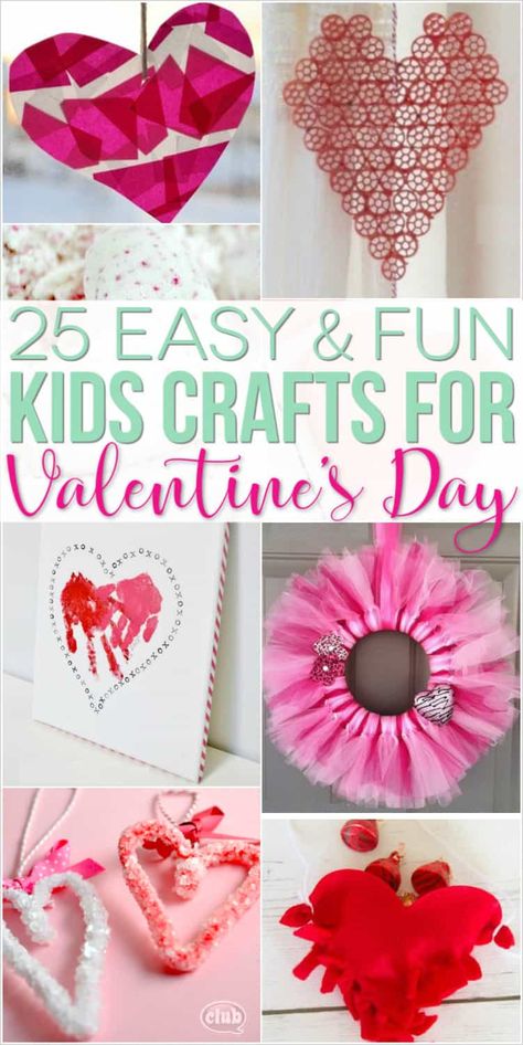 Easy Valentine crafts for kids. Fun and simple Valentine's Day projects for kids in kindergarten, first grade, second grade and older! Toddler Valentine Crafts, Valentine Card Crafts, Valentine's Day Crafts, Easy Valentine Crafts, Valentine's Day Crafts For Kids, Preschool Valentines, Valentine Crafts For Kids, Valentine Projects, Easy Arts And Crafts