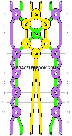 Bracelet Patterns Daisy, Daisy Friendship Bracelet Pattern, Daisy Chain Bracelet Pattern, Daisy Chain Pattern, Bracelet Template, Brazilian Bracelet, String Bracelet Patterns, Friendship Bracelets Easy, Alphabet Code