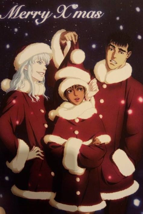 Berserk christmas by LalyKiasca on DeviantArt Berserk Christmas, Guts And Griffith, Griffith Berserk, Hello Kitty Iphone Wallpaper, Christmas Icons, Good Manga, Anime Comics, Anime Fanart, Manga Art