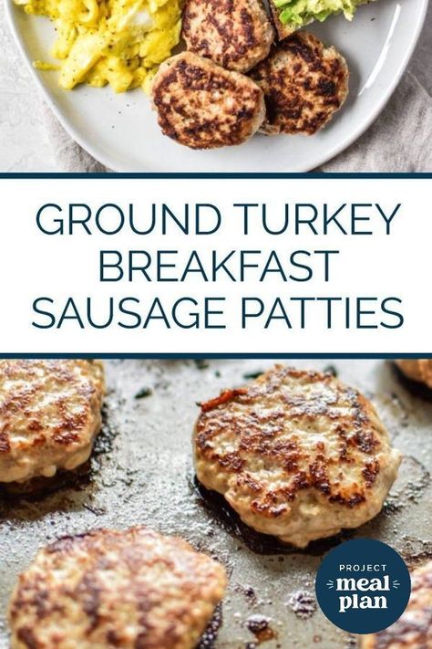 Turkey Burger Breakfast, Ground Turkey Breakfast Sausage, Ground Turkey Breakfast, Homemade Breakfast Sausage Recipe, Homemade Turkey Sausage, Breakfast Sausage Seasoning, Breakfast Sausage Patties, Turkey Patties, Homemade Breakfast Sausage