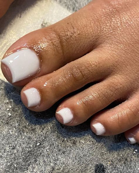 Pearl White Pedicure Toenails, Thick French Pedicure, Black Woman Pedicure, Deluxe Pedicure, Professional Pedicure Products, Gel Toes, Gel Toe Nails, Pedicures, Beauty Room