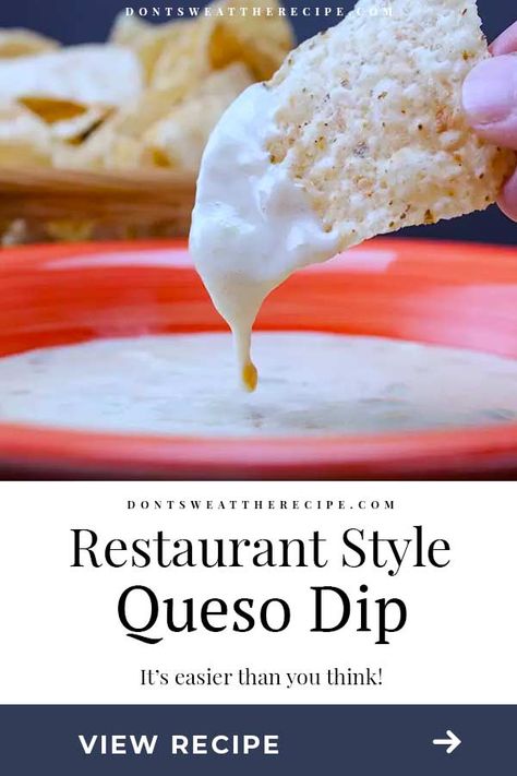 Restaurant Queso Recipe, Mexican Queso Recipe, Restaurant Style Queso, Restaurant Queso, Queso Dip Mexican, Queso Dip Crockpot, Mexican Queso, Cheese Dip Crock Pot, Crock Pot Queso