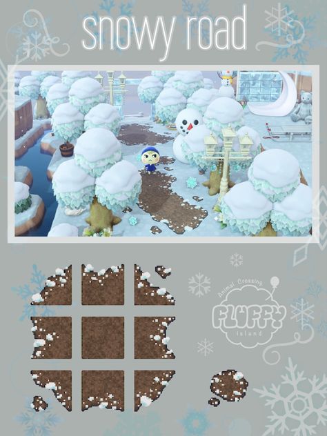 Acnh Christmas Path Codes, Acnh Christmas Code, Fae Farm, Acnh Motifs, Acnh Winter, City Core, Acnh Paths, Snow Animals, Animals Crossing