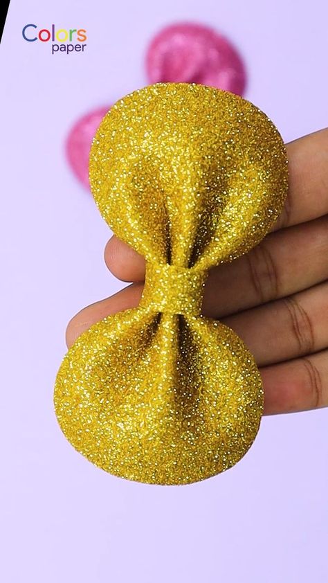 DIY Bows🎄How to Make Bow Using Eav Glitter Foam Sheets🎄Christmas Decor #Christmas #diy #crafts | Colors Paper | Colors Paper · Original audio Christmas Diy Crafts, Diy Crafts For School, Paper Boy, Diy Bows, Foam Sheets, Glitter Paper, How To Make Bows, Decor Christmas, Christmas Decor