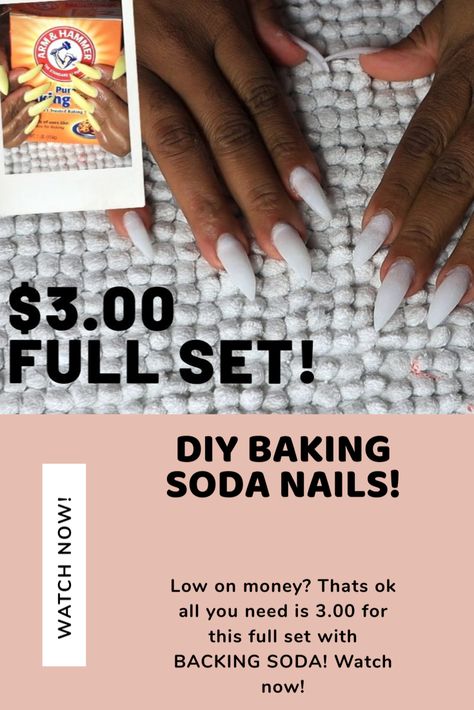 Soda Nails, Baking Soda Nails, Diy Baking Soda, Nail Care Diy, Baking Soda Benefits, Cheap Nail, Aloe Gel, Healthy Advice, Simple Health