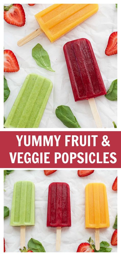 Home Made Popsicles Healthy, Frozen Fruit Snacks, Healthy Popsicle Recipes, Smoothie Popsicles, Healthy Popsicles, Super Healthy Kids, Fruit And Veggie, Homemade Popsicles, Healthy Fruit