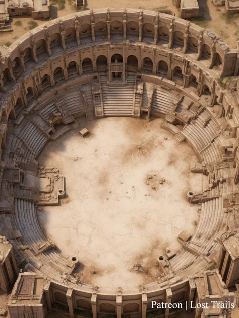 Fantasy Arena Art, Dnd Colosseum, Arena Battlemap, Future Stadium, Arena Aesthetic, Arena Drawing, Fantasy Arena, Arena Map, Immortal Longings