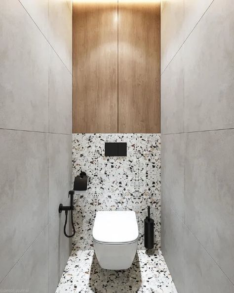 Wall Tiles Ideas, Small Toilet Design, Tile Design Ideas, Toilet And Bathroom Design, Toilet Room Decor, Wc Design, Small Toilet Room, Tiles Ideas, Small Apartment Interior