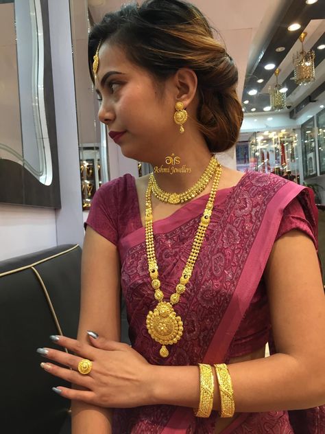 Ranihar Design Gold, Gold Bengali Jewellery, Gold Jewelry Bengali, Bengali Gold Long Necklace Designs, Gold Necklace Set Bengali, Gold Choker Bengali Design, Gold Chain Necklace Womens, Indian Gold Necklace Designs, Unique Gold Jewelry Designs