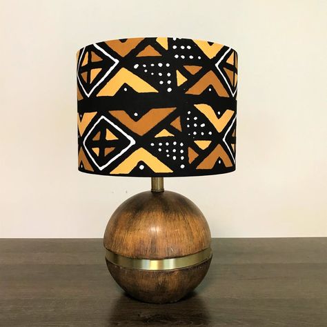 Print Lampshade, Flower Lamp Shade, African Interior Design, Floral Lampshade, African Inspired Decor, African Interior, Lamp Handmade, African Home Decor, Swag Light