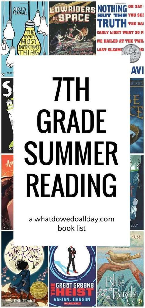 7th Grade Reading List, 7th Grade Reading, Middle School Books, Homeschool Books, Middle School Reading, Middle Grade Books, Grade 7, Summer Reading Lists, Grade Book