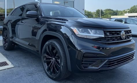 Volkswagen Atlas Cross Sport 2024, Vw Atlas Cross Sport 2024, 22 Inch Rims, Matte Black Wrap, Volkswagen Atlas Cross Sport, Atlas Cross Sport, Vw Atlas, Car Aesthetics, Volkswagen Atlas