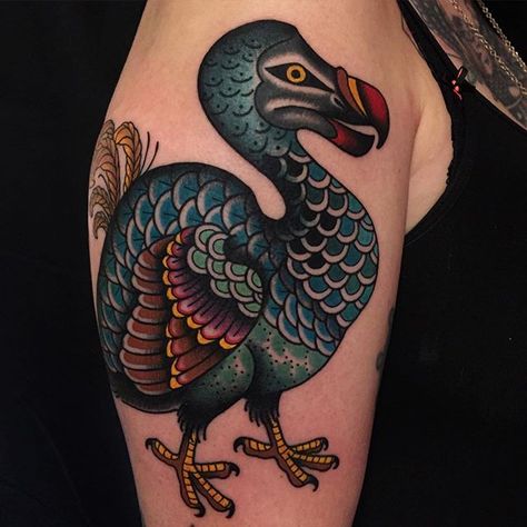 How many people in this world have giant Dodo bird tattoos? I'm guessing not a lot. Thanks for the fun idea and being awesome Natasha! Dodo Bird Tattoo, Dodo Tattoo, Wings Tattoo Meaning, Watermelon Tattoo, Chicken Tattoo, Dodo Bird, Cup Tattoo, Mouse Tattoos, Bird Tattoos