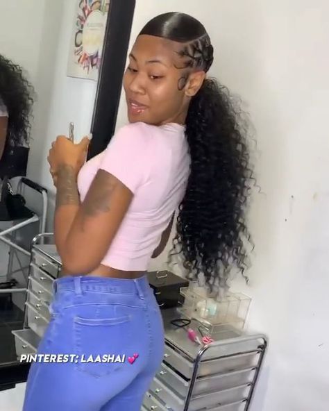 Pinterest: LAASHAI 💕 | @bossbre__ [Video] | Weave ponytail hairstyles, Low ponytail hairstyles, Hair ponytail styles Hairstyles Weave Ponytail, Up Do Hairstyles For Prom, Hairstyles Low Ponytail, Two Low Buns, Ponytail Hairstyles Low, Curly Ponytail Weave, Black Girls Hairstyles Weave, Ponytail Curly, Long Ponytail Hairstyles