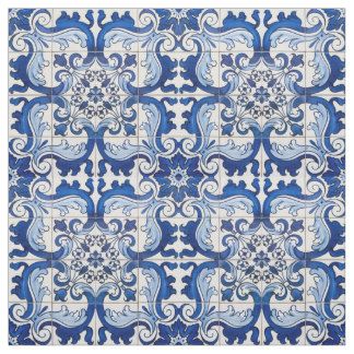 Azulejo Tile Floral Pattern Fabric Floral Pattern Fabric, Sophisticated Art, Portuguese Culture, Tile Crafts, Textile Prints Design, Glazed Tiles, Tile Pattern, Pattern Fabric, Eco Friendly Fabric