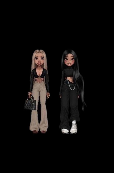 Cute Bitmoji Outfits Summer, Bratz Doll Outfits, Imvu Outfits Ideas Cute, Black Couple Art, Bratz Inspired Outfits, Fashion Gal, Dressy Casual Outfits, Fasion Outfits, Aesthetic Outfit Ideas