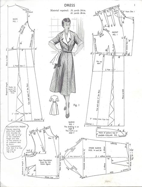 Haslam System of Dresscutting for Fuller Figures PDF 1950s