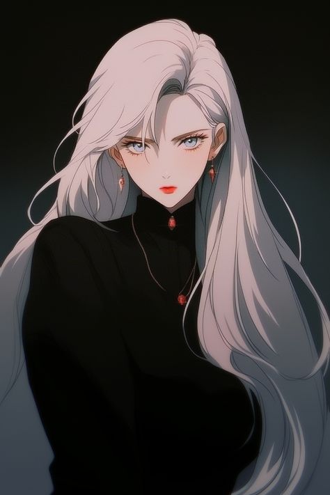 Black Cat Anime, Pathfinder Character, Ideal Girl, Harry Potter Anime, Woman Illustration, Fan Art Drawing, White Hair, Character Design Inspiration, Anime Style