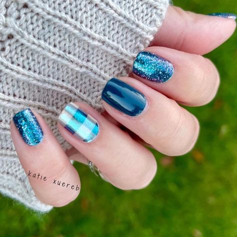 Wow!!! Deep Diving Undercover Swiss and Tell Plaid About You Shape Shifter Shape Shifter Color Street, Black Plaid Nails, Clear Nail Designs, Nail Color Combos, Shape Shifter, Star Nail Art, Double Agent, Deep Diving, Plaid Nails