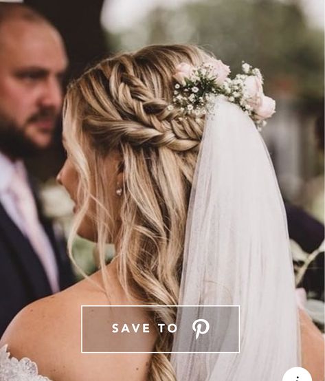 Bridal Hair Half Up With Veil, Bride Hairstyles With Veil, Hairstyles With Veil, Bridal Hair Half Up, Half Up Wedding, Half Up Wedding Hair, Bridal Hair Veil, Wedding Hair Half, Bridal Hair Inspiration