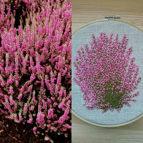 Original Embroidery "Heather" on the authentic hemp homespun. #embroidery #handmade #art #style #flowers #handembroidery #designer #embroideryart #inspiration #fashionista #crossstitch #needlework #color #chic #details #detail #modern #hoopart #embroidered #design #etsyshop #stitching #craft #embroideryartist #creative #crafts #embroideryhoop #etsyseller Heather Embroidery, Heather Scotland, Ireland Decor, Heather Flower, Shabby Farmhouse, Etsy Embroidery, Textile Art Embroidery, Abstract Embroidery, Pretty Embroidery