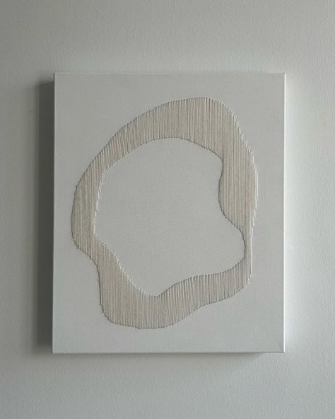 Unique artwork by SILVIJA KICIVOJ (white noise) lines in shapes, 2023 50x60x4 cm wool thread on painted canvas #artwork #artgallery #artist #painting #fineart… | Instagram Ceramic On Canvas, Stitching On Canvas Painting, Thread Painting On Canvas, Thread Art On Canvas, Paper Embroidery Tutorial, Thread On Canvas, Paper Mache Wall Art, Fiber Wall Art, Line Artwork