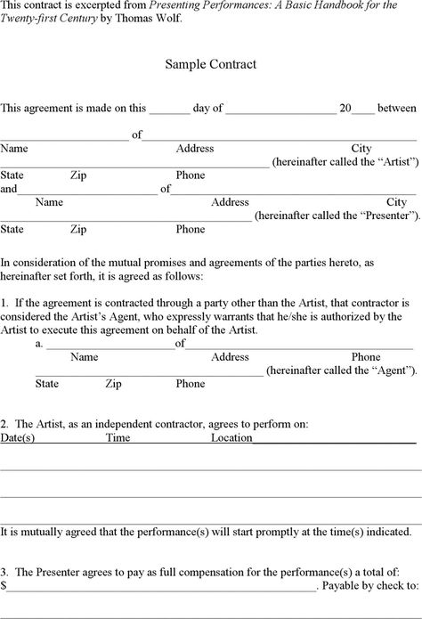 Simple Contract Template Nanny Contract Template, Nanny Contract, Work Agreement, Roofing Contract, Behavior Contract, Veggie Art, Rental Agreement Templates, Construction Contract, Effective Resume