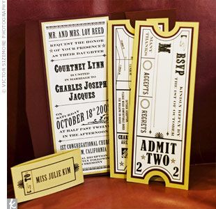 ticket design Unusual Wedding Invitations, Ticket Wedding Invitations, Nerdy Wedding, Circus Wedding, Movie Ticket, Funny Wedding Invitations, Carnival Wedding, Concert Ticket, Creative Wedding Invitations