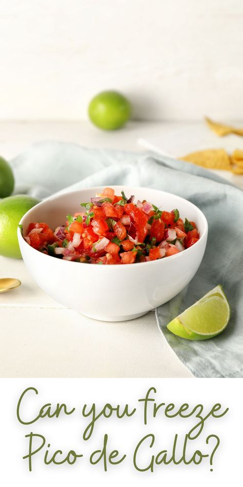 Freezing Pico De Galo, Homemade Salsa Recipe, Easy Homemade Recipes, Homemade Salsa, Easy Appetizer Recipes, Salsa Recipe, Amazing Recipes, Sharing Board, Fine Food