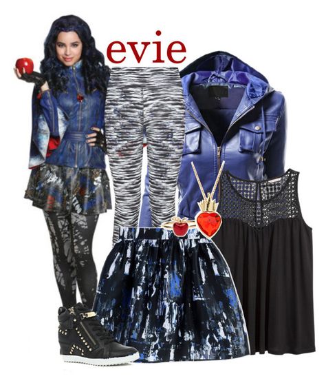 "✧ evie disneybound" by fearing-fear-itself ❤ liked on Polyvore featuring moda, Disney, H&M, McQ by Alexander McQueen, Alison Lou, River Island, disney, disneybound, evie y Descendants Disney Descendants Costume, Evie Costume, Descendants Clothes, Descendants Costumes, Princess Inspired Outfits, Disney Themed Outfits, Alison Lou, Disney Inspired Fashion, Queen Outfit