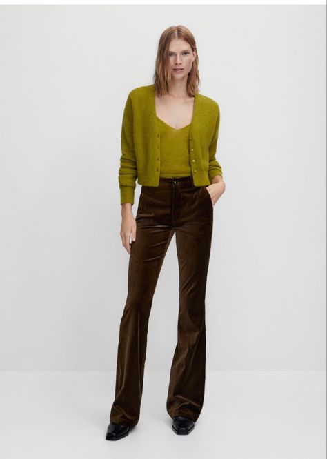 Brown Velvet Pants Outfit, Brown Velvet Pants, Velvet Pants Outfit, Dramatic Classic, Velvet Trousers, Brown Velvet, Brown Pants, Velvet Pants, Massimo Dutti