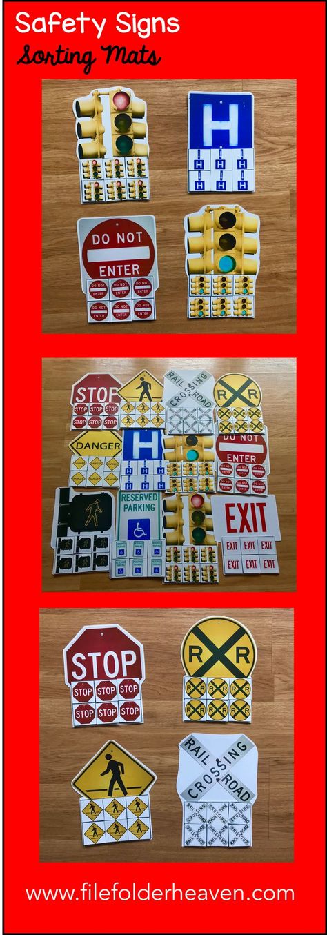 Environmental Signs, Community Helpers Unit, Do Not Enter Sign, Fun Learning Games, Functional Life Skills, Hospital Signs, Early Childhood Special Education, Environmental Print, Transportation Crafts