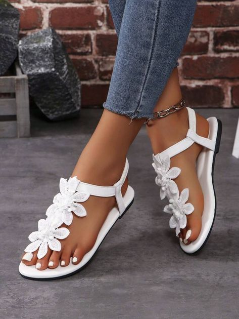 Search Women Flat Sandals | SHEIN USA Bed Stu Sandals, Mia Sandals, Sandal Tali, Women Flat Sandals, T Strap Flats, Cycling Fashion, Black Leather Sandals, Boots Women Fashion, Womens Sandals Flat