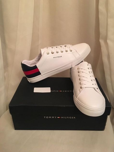 White Tommy Hilfiger Sneakers With Rubber Sole, Shoes Tommy Hilfiger Big Kids Youth, Tommy Hilfiger White Sneakers, Tommy Hilfiger Sporty Synthetic Sneakers, White Tommy Hilfiger Sports Sneakers, Tommy Hilfiger Sneakers, Tommy Hilfiger Women, Down Shirt, Sneakers Fashion