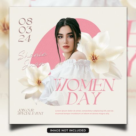 PSD happy womens day social media post | Premium Psd #Freepik #psd #event #lady #woman #floral Happy Women's Day Social Media Post, Womens Day Social Media Post, Womens Day Social Media, Happy Womens, Social Post, Design Graphics, Happy Women, Post Design, Media Post