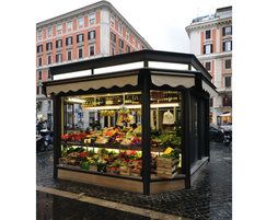 Bespoke fruit and vegetable kiosks with display units Produce Fridge, Fruit Stall, Fruit And Veg Shop, Vegetable Stand, Concept Models Architecture, Fruit Shop, Kiosk Design, Stall Designs, Fruit Stands