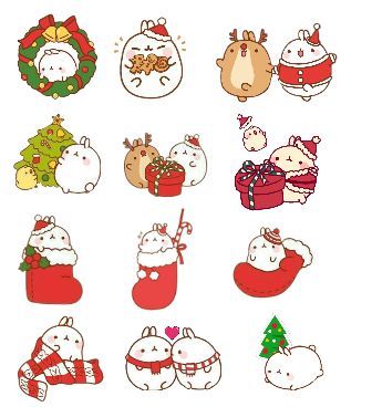 Printable Molang Stickers!<3 Molang Christmas, Cute Doodles Drawings, Kawaii Stickers, Christmas Stickers, Paper Template, Doodle Drawings, Cute Doodles, Printable Stickers, Easy Crafts