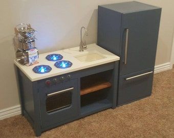 Kitchen Burner, Diy Kids Kitchen, Ikea Play Kitchen, Ikea Duktig, Kitchen Surface, Pretend Kitchen, Play Kitchen Accessories, Wooden Play Kitchen, Play Pretend