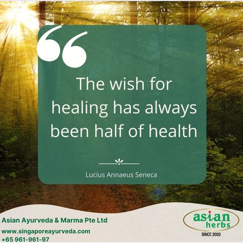 "The wish for healing has always been half of health "- Lucius Annaeus Seneca #healthquotes #healthquotesinspirational #healthquoteinspiration #healthquote Ayurveda Quotes, Health Quotes Inspirational, Health Quotes, Ayurveda, Always Be, Herbs, Healing, Book Cover, Health