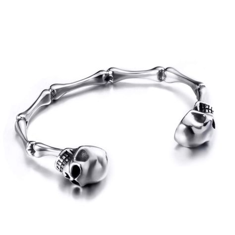 PRICES MAY VARY. Measurement: Approx 7.5"(length) x 2.7"(width) x 0.5"(high). Material: Stainless-Steel.100% Brand New. Package: Come With Elfasio Logo Fashion gift Bag. Skull Bracelet is Perfect Gift for Fathers' Day, Valentine's Day, Boyfriend birthday gift, Graduation, Bachelor Party, Anniversary. Elfasio Jewelry : Super Cool Design, Made of high quality Stainless Steel, hypo-allergenic and will not oxidize or tarnish over time. Satisfaction guaranteed. 30-day money back guarantee ElFASIO - H Silver Punk Bracelet, Bones Jewelry, Bp Jewelry, Witch Gifts, Skeleton Bracelet, Bones Bracelet, Skeleton Bones, Witch Gift, Bone Jewelry