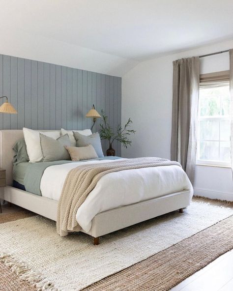 Living Spaces on Instagram: “Let this serene place act as a warm embrace when you need your space. 🤍 📷@bayleedeyondesign Featuring the Dean Sand California King…” Soft Color Palette, Room Decor Bathroom, Ideas Room Decor, Stylish Bed, Rustic Coastal, Upholstered Panel Bed, Bedroom Space, Beautiful Bedroom, Spare Bedroom