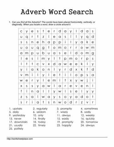 Word Search for Adverbs Adverbs Activities, Adverbs Activity, Adverbs Lesson, Adverb Activities, Middle School Esl, English Comprehension, Adverbs Worksheet, Animals Name In English, English Articles